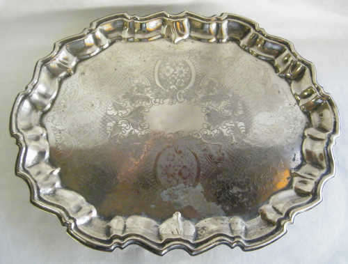 Small Silver Plated Tray - as per photo