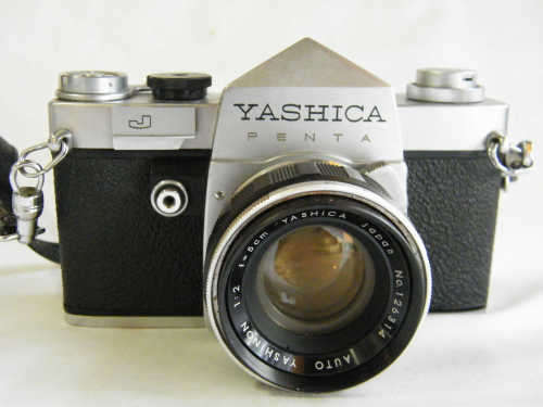 Vintage Yashica Penta J Camera with Yashica 1:2 F=5cm lens in pouch - as per photo