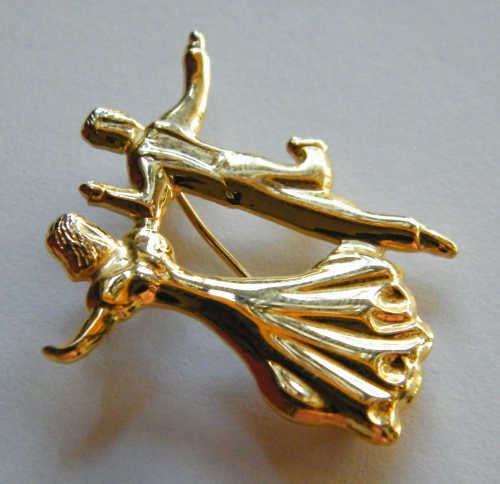 Vintage Costume Dancers Brooch - as per photo