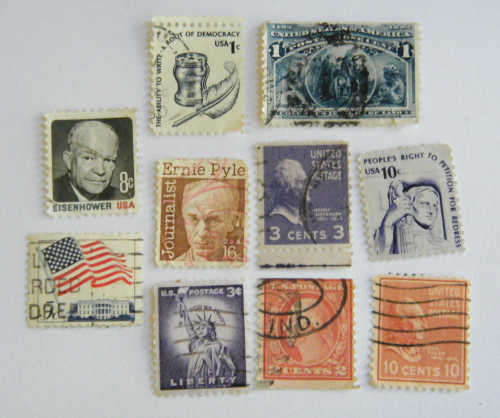 Lot of 10 USA stamps - @ R1 start - as per photo