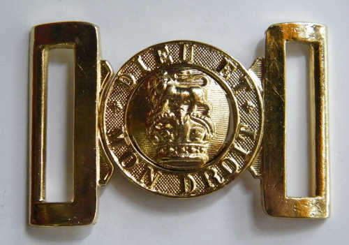 WWI British Brass belt buckle - Dieu Et Mon Droit - replica - as per photo