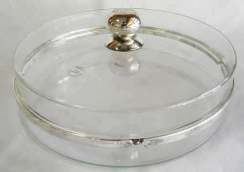 Glass & Silver Plated Sweet dish made in Germany - as per photo