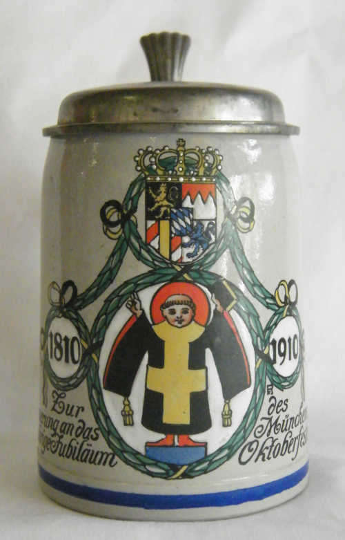 German 100 Year Anniversary Oktoberfest 1910 Beer Mug - as per photo