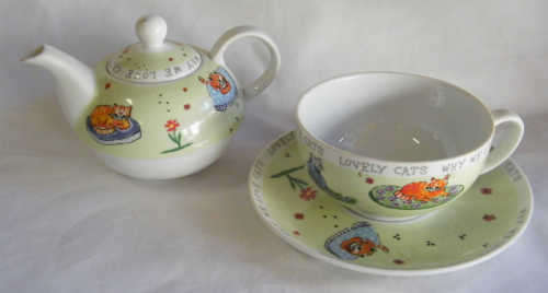 Why We Love Cats Tea for one set - as per photo