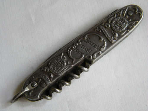 Een Dracht Maakt Macht Kruger/De Wet (Panda) Transvaal pocket knife - small blade broken