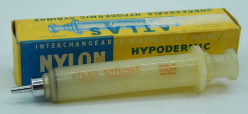 Vintage ATLAS Hypodermic Syringe in original box - as per photo