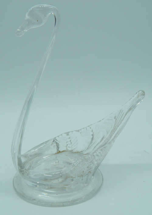 Glass Swan trinket bowl - as per photo