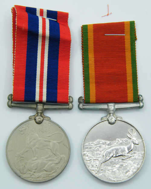 WWII Africa Medal & War medal issued to SAP198150 PF van Reenen ¿- possible replicas/fillers