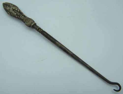 Antique Hallmark Silver Boot Hook - as per photo