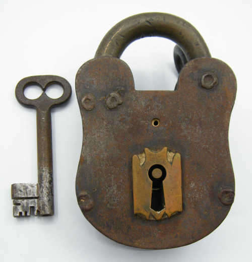 Large Antique Lock & Key No. 40 - as per photo