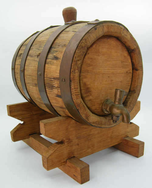 Wooden Wine Barrel - 27 x 20cm - as per photo