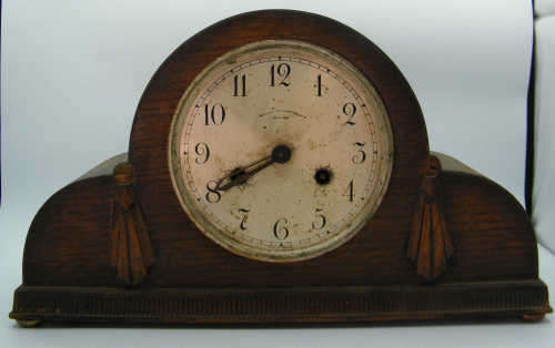 Vintage American Swiss Cape Town Mantel Clock - restoration piece not working - as per photo