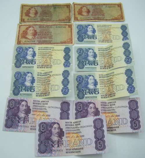 Lot of 11 Old SA Notes - as per photo