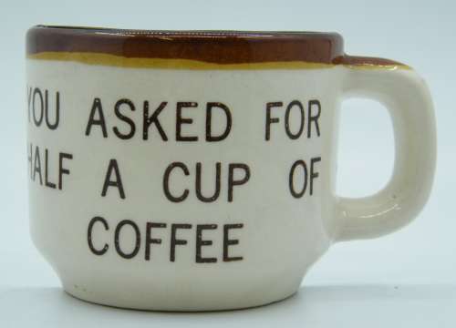 Wisconsin - You asked for a half a cup of coffee mug - as per photo