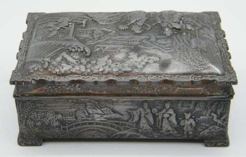 Vintage Chinese Jewellery Box - broken lid - as per photo