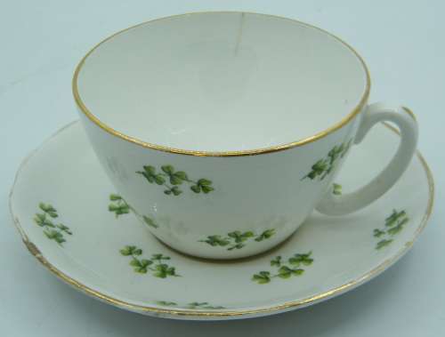 Royal Imperial Clover cup & saucer with small crack - as per photo