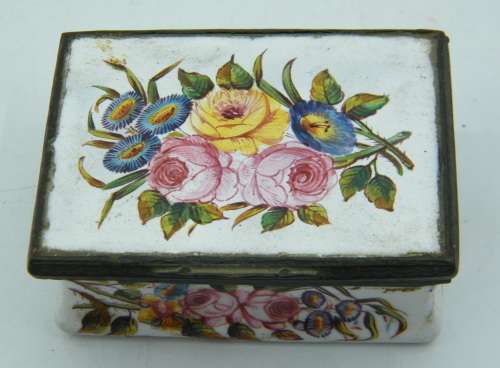 Antique French enamelled trinket box - as per photo