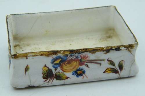 Antique French enamelled trinket box - as per photo