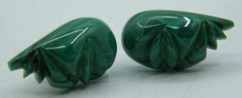 Pair of Malachite Earrings - as per photo