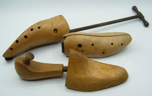 Lot of 3 Wooden Shoe Moulds - as per photo