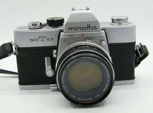 MINOLTA SRT101 Camera with Minolta MC Rokker-PF lens - as per photo