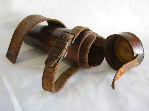 Antique leather telescope pouch - as per photo
