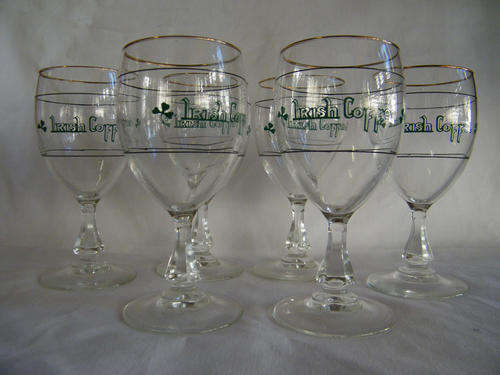 Set of 6 Irish Coffee glasses - as per photo