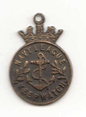 Navy League Keep watch small medallion - as per scan