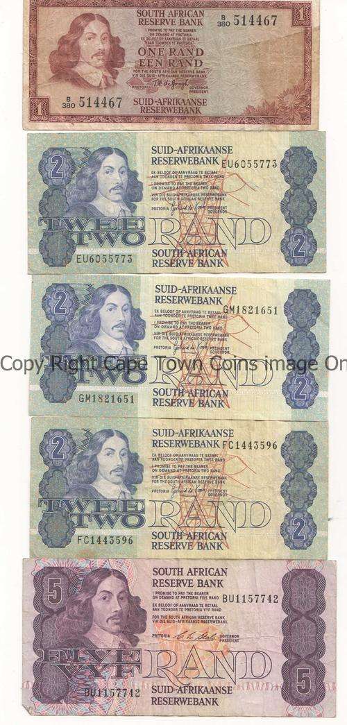 Lot of 4 old SA notes - as per photo