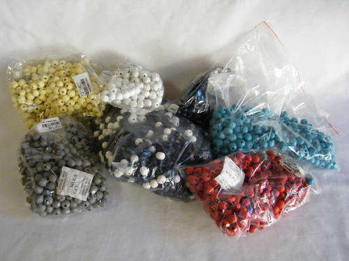 Lot of different colour wooden beads - as per photo