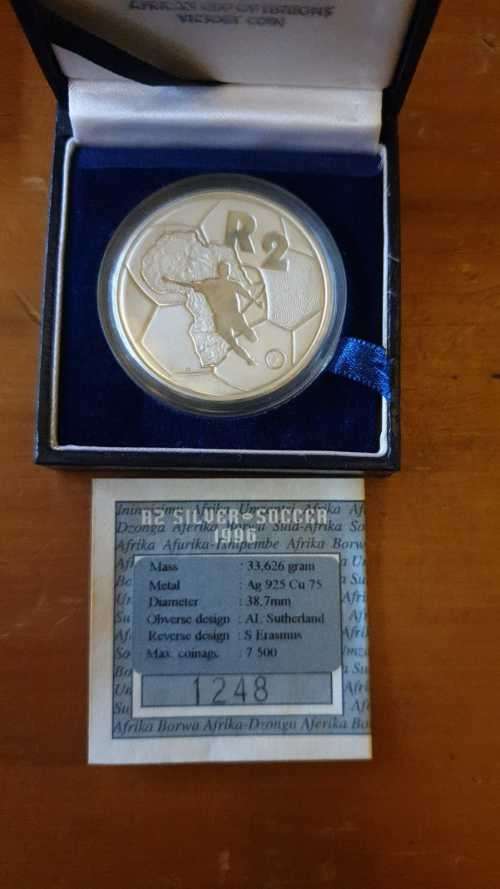 Rep. of South Africa: Boxed Silver Proof R2 of 1996 1OZ Silver