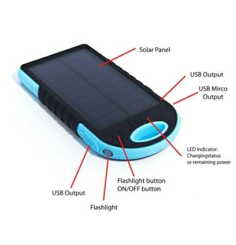 Solar Power Bank 5000mAh (Buy 3 get 1 DZ09)