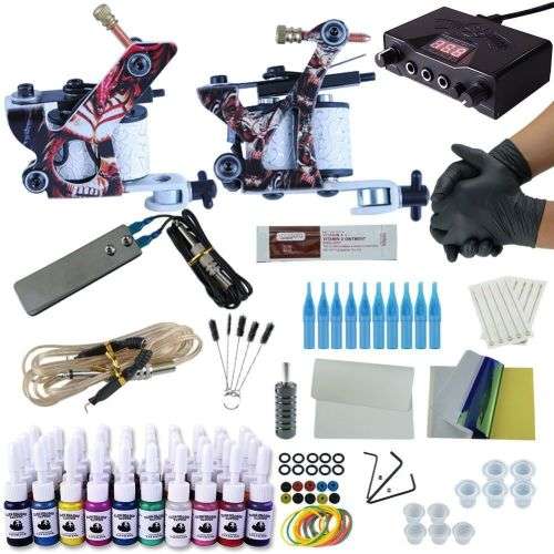 2 machine tattoo kit