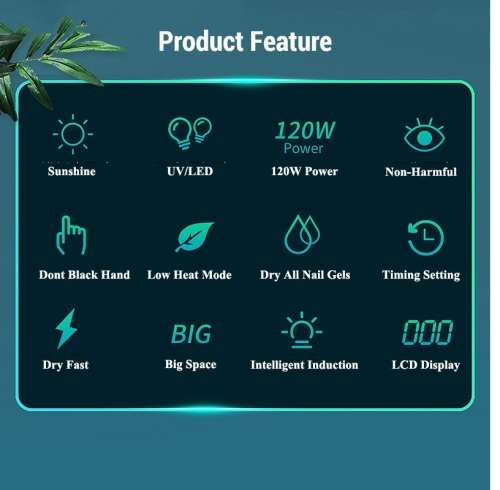 SUN X5 Max 120W UV LED Nail Lamp 45 LEDs Smart Nail Dryer