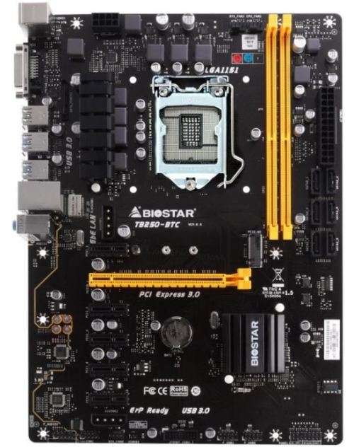 BIOSTAR TB250-BTC + Celeron G3930 + G.Skill 4GB 2400MHz DDR4