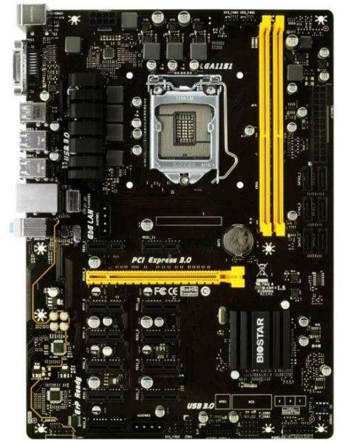 BIOSTAR TB250-BTC PRO + Celeron G3900 + G.Skill 4GB 2400MHz DDR4