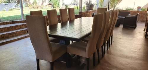 10 x Seater Dining Room Table and Chairs (Ex. Wetherlys)
