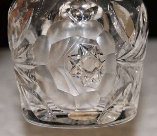 ~~~ Rose Cut Crystal Vinaigrette Decanter~~~ CRAZY LOW R1 START