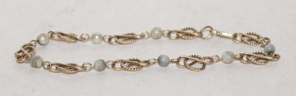 Antique 9ct Gold and Pearl Bracelet (5.6g) CRAZY LOW R1 START