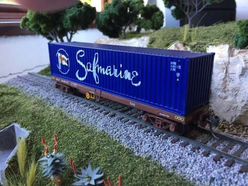 HO Scale SAR SAS SMLJ-2 with Safmarine container