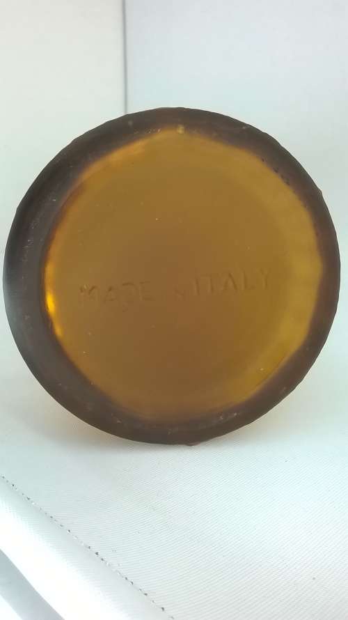 Amber Icicle Art Glass Genie Bottle Decanter