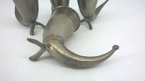 Vintage Handstopt TPB TINN Pewter 12cm Viking Horn Shot Cup