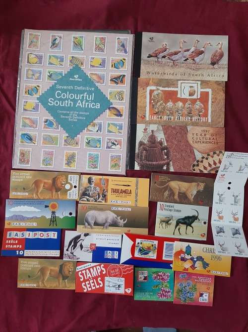 RSA Booklets  x 18  + colourful South Africa seventh definitive pack MNH as per scan