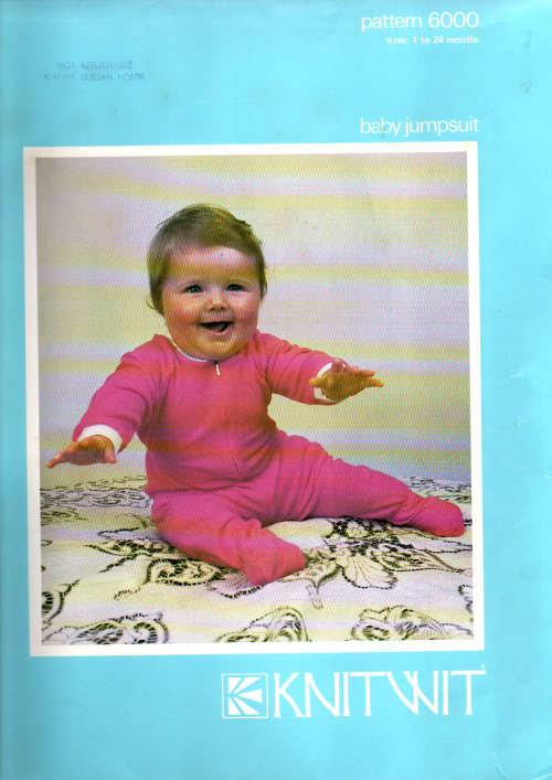 Sewing pattern Knitwit baby Jumpsuit (baby grow) size 1 - 24 Months