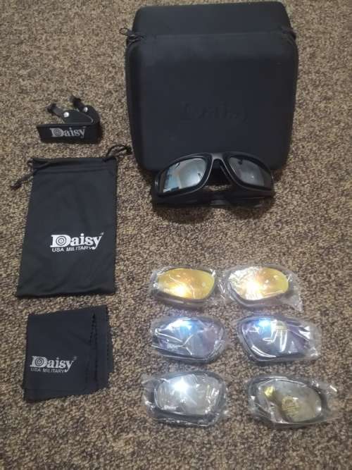 Daisy Polarised Tactical Sunglasses with multiple interchangeable lenses (UV400 Protection)