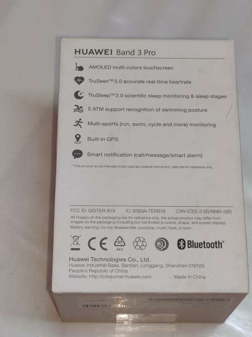 RETAIL R1999 - HUAWEI BAND 3 Pro, BLACK, SEALED IN THE BOX. CHEAPEST ON BOB LOCAL.