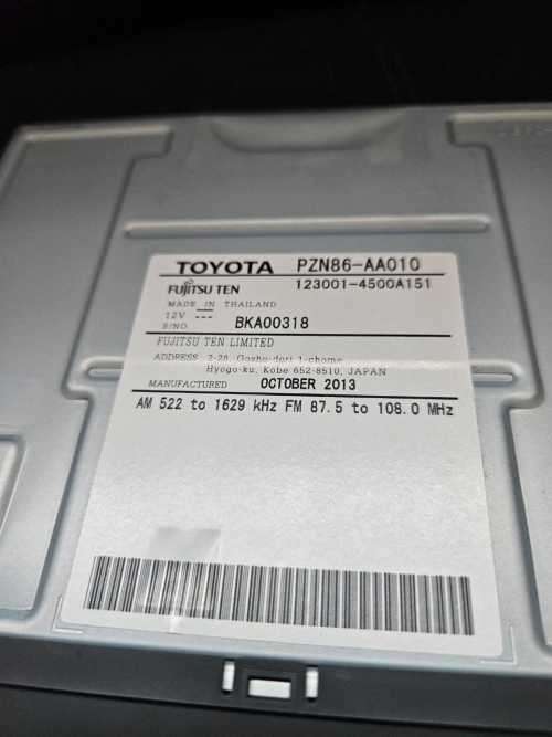 TOYOTA ETIOS ORIGINAL FACTORY RADIO/CD PLAYER