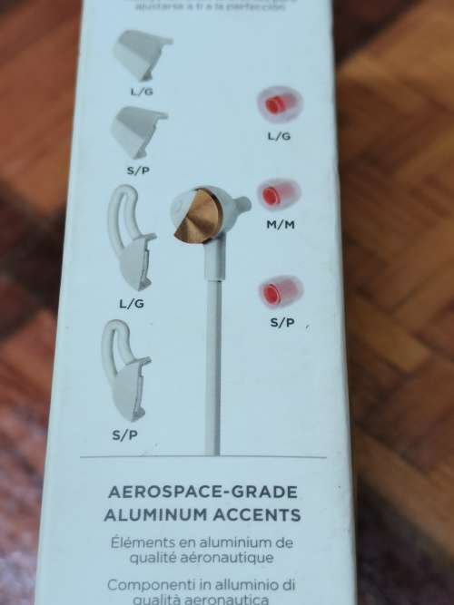 FITBIT FLYER WIRELESS HEADPHONES - WHITE AND BRONZE