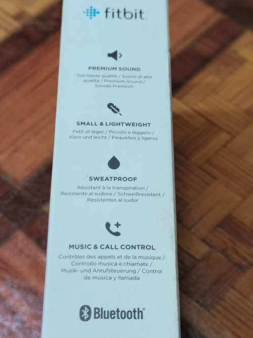 FITBIT FLYER WIRELESS HEADPHONES - WHITE AND BRONZE