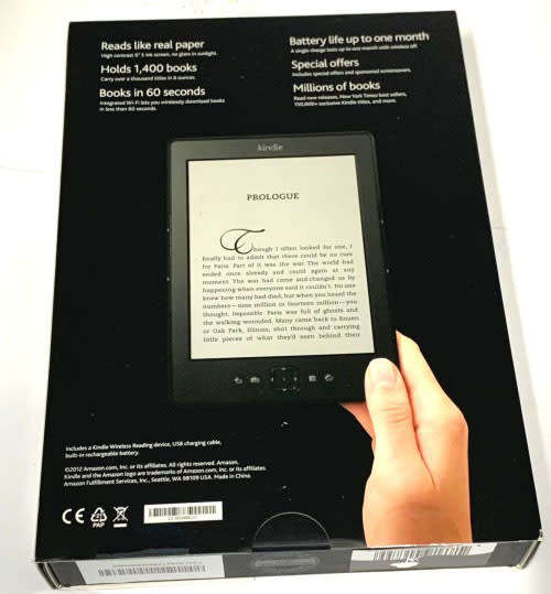 Amazon Kindle Wi-Fi E-Reader eBooks Tablet WiFi + USB Lightweight NEW in Box